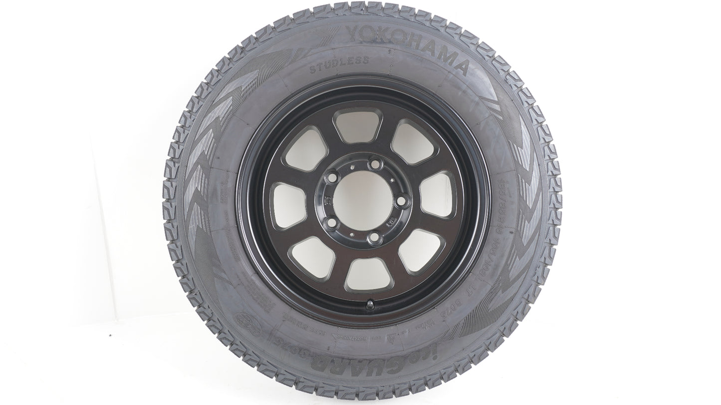 KG KW01-01 16×5.5J +22 139.7-5H / YOKOHAMA iceGUARD G075 ヨコハマ アイスガード 185/85R16 4本 2022年製 バリ山 スタッドレス タイヤホイールセット