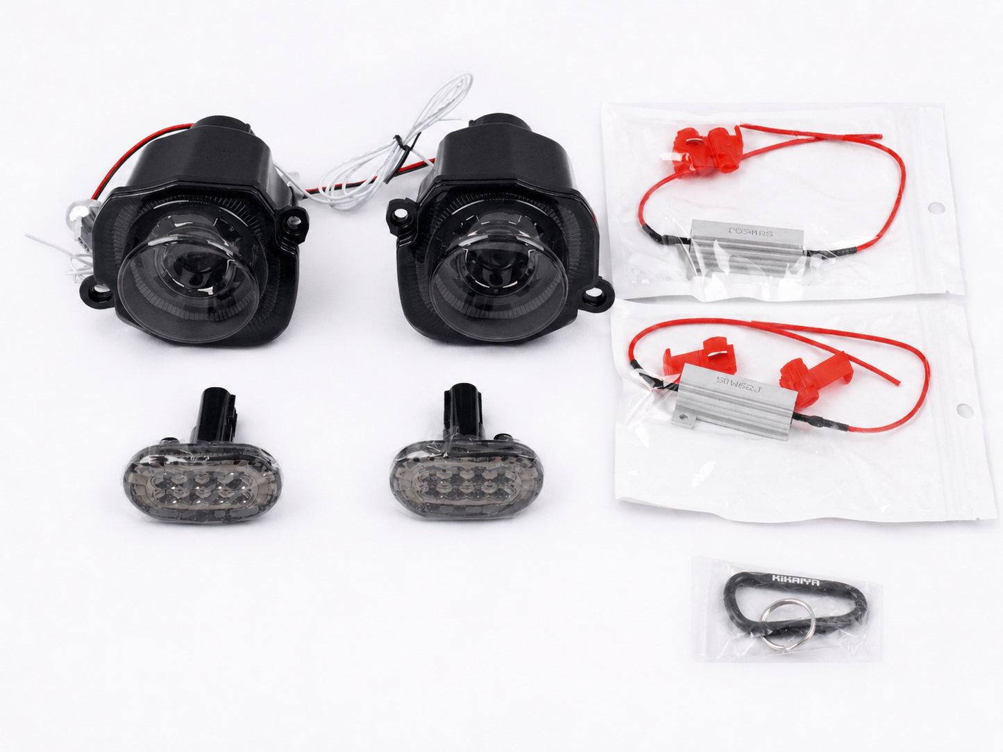 JB64 JB74 ジムニー シエラ  サイドマーカー / ウインカー 左右 LED ライトランプ KRB204 フロントウインカー（スモーク） + サイドウインカー （スモーク）