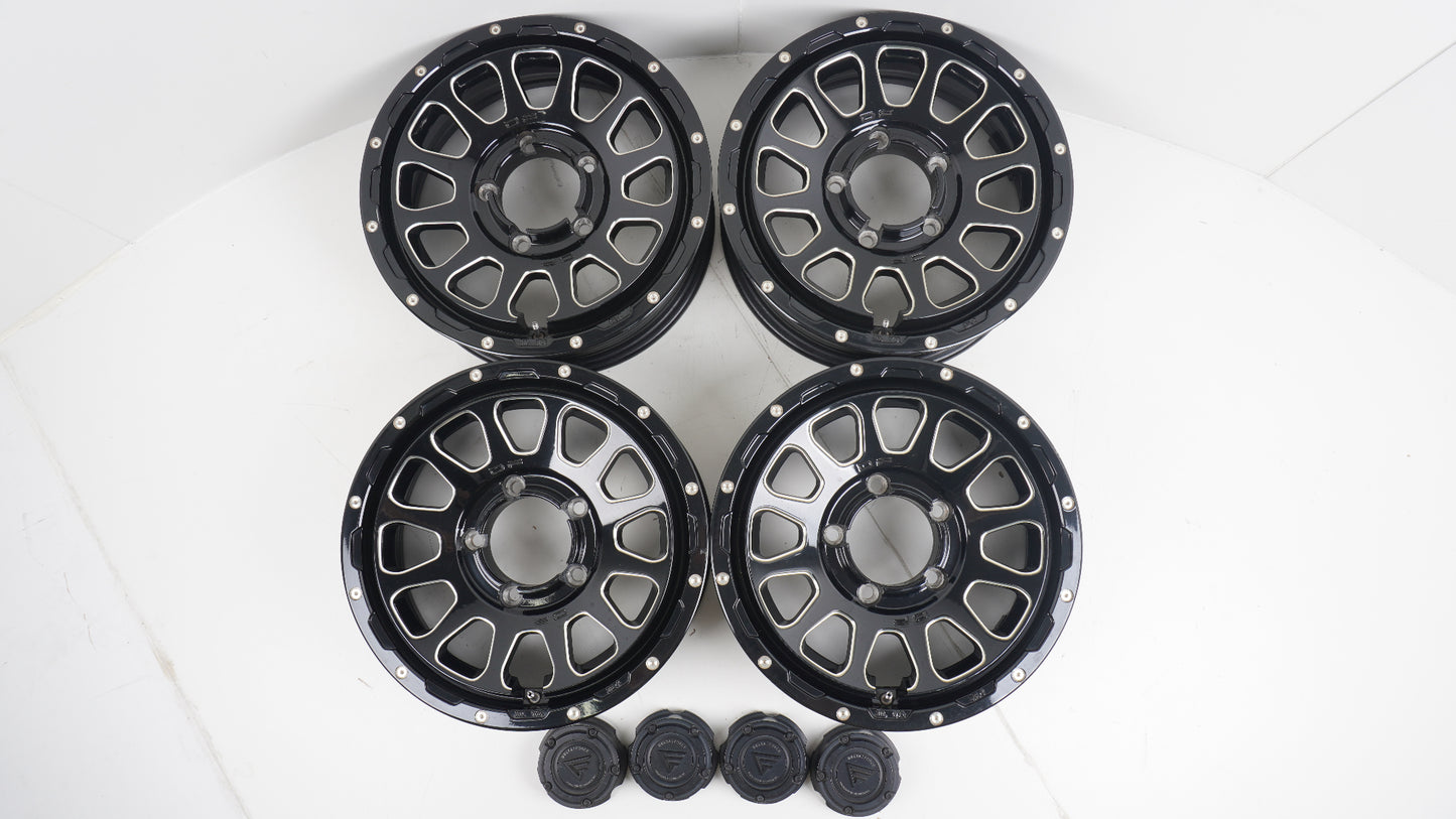DELTA FORCE OVAL デルタフォース オーバル ブラックマシニング BLACK MACHINING 16×5.5J +20 139.7-5H 4本 ホイール