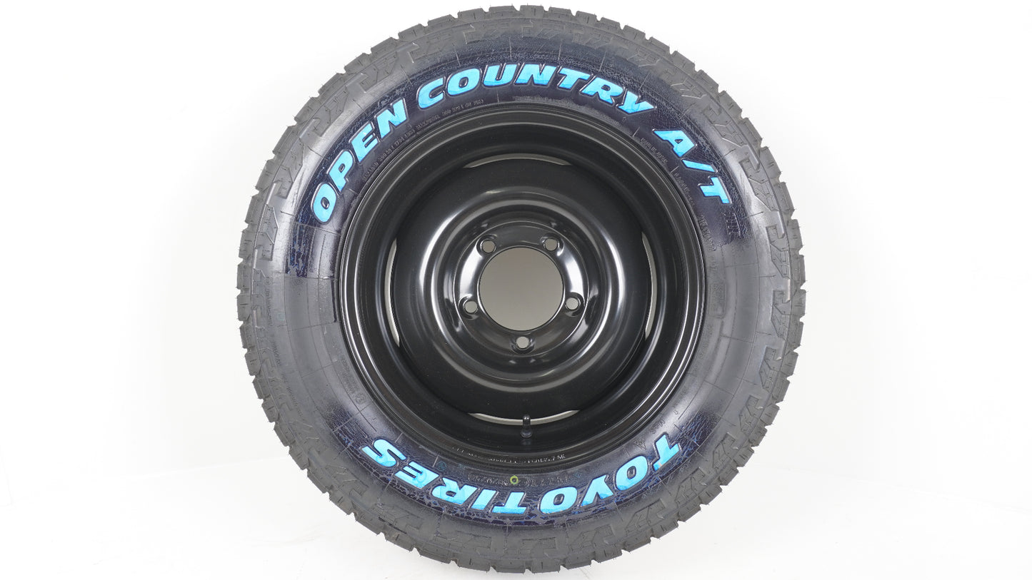 シーエルリンク オールドスタイルスチールホイール MB マットブラック 16×6J -5 139.7-5H / TOYO OPENCOUNTRY A/T3 WL 215/70R16 100T タイヤホイール5本セット