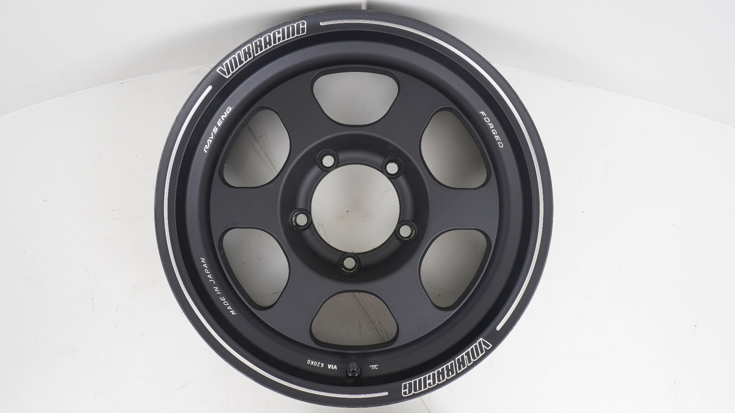 美品 鍛造 RAYS VOLK RACING TE37XT for J BC FORGED レイズ ボルクレーシング ブラストブラック 5本セット 16×6J -5 139.7 5H 5本 ホイール