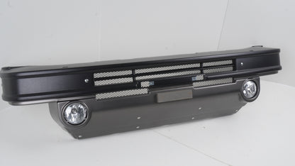 DAMD JIMNY the ROOTS フロントバンパー 粗目ﾏｯﾄﾌﾞﾗｯｸ×ｶﾞﾝﾒﾀ JB64 5型非対応