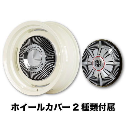 【特価新品1本】 センターカバー2種類付属 シーエルリンク ザ・ファースト The First コンプトン / ガーデナ 16×6J -5 139.7 5H ヴィンテージホワイト シエラ ノマド用 1本