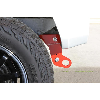 未使用品 MONSTER SPORT モンスタースポーツ 牽引フック 9ミリ レッド リア用 純正バンパー対応 JB64ジムニー JB74シエラ JC74ノマド