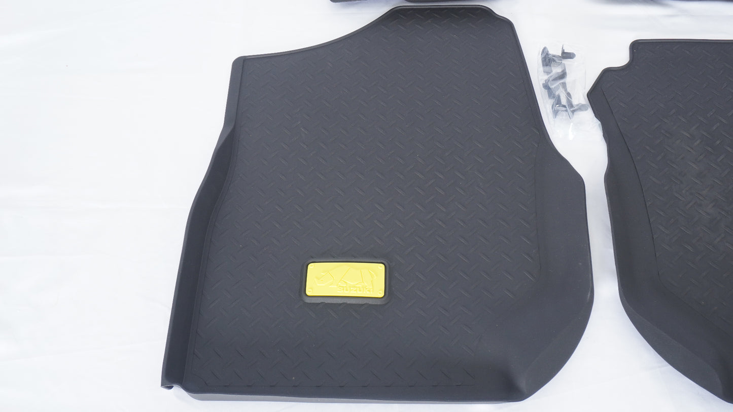 試着のみ スズキ純正 ジムニー フロアマット(トレー) AT車用 JB64W 縞鋼板柄 合成ゴム サイマーク入り