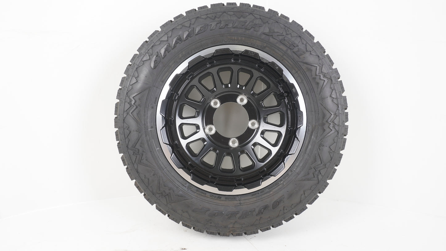 シーエルリンク ユニオンリム UNIONRIM HR MB/MC 16×5.5J +20 139.7-5H / ダンロップ グラントレック GRANDTREK XS1 215/70R16 WL ブラックレター側組み 2024年製 スタッドレス 4本セット