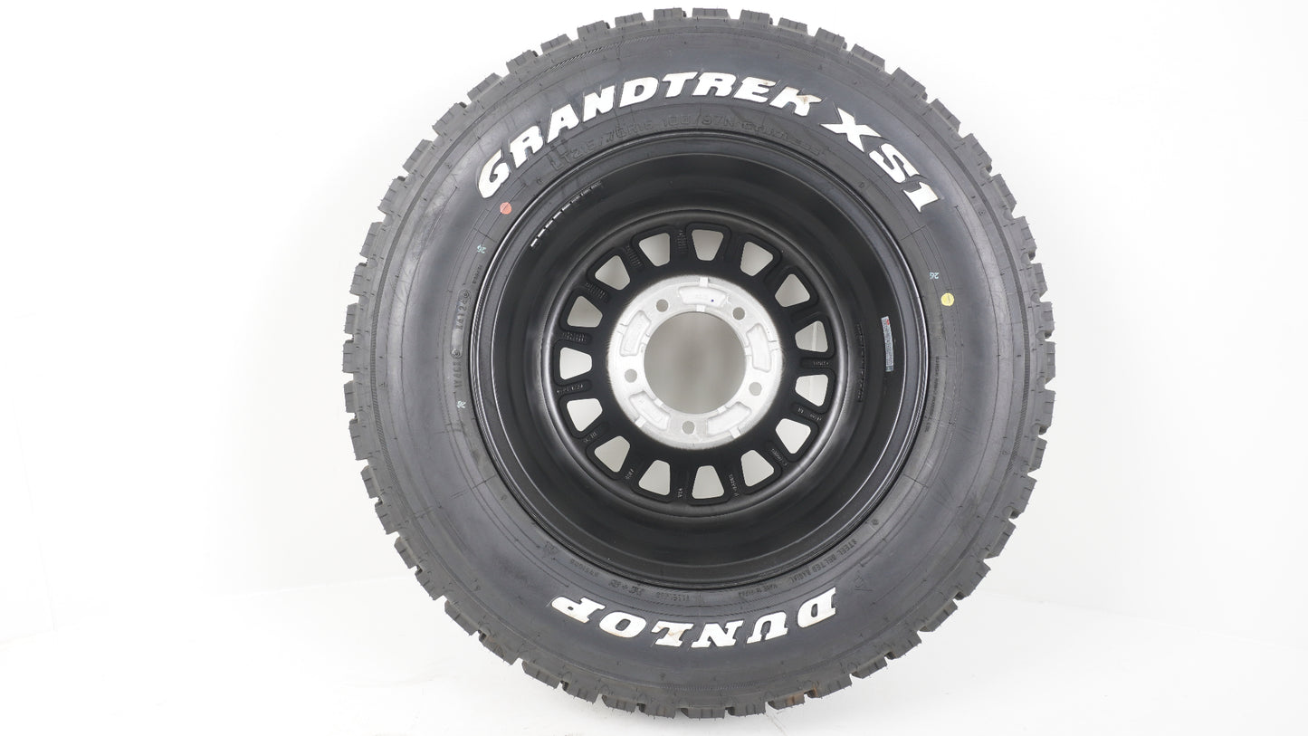 シーエルリンク ユニオンリム UNIONRIM HR MB/MC 16×5.5J +20 139.7-5H / ダンロップ グラントレック GRANDTREK XS1 215/70R16 WL ブラックレター側組み 2024年製 スタッドレス 4本セット
