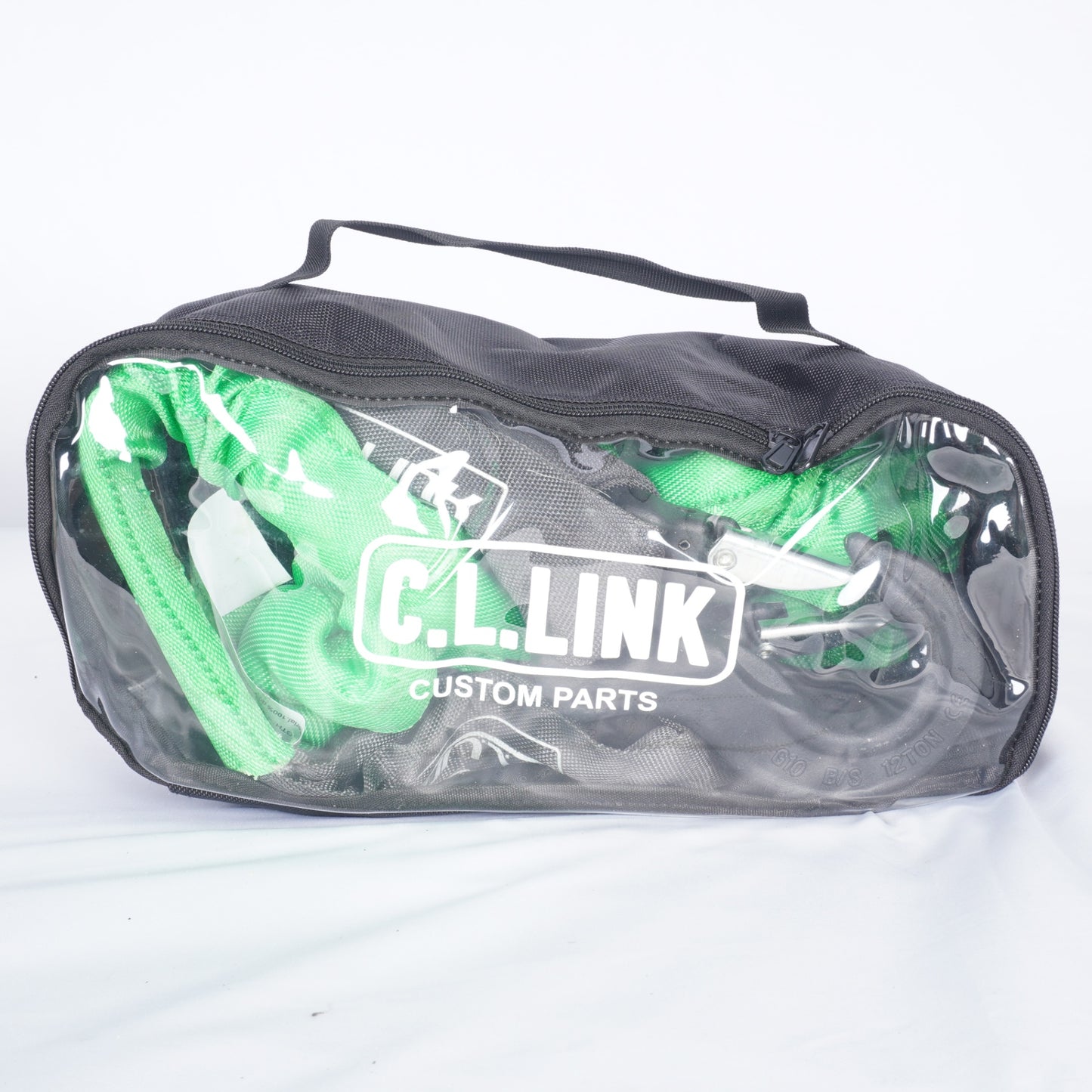 CLLINK シーエルリンク 牽引ロープ 12トン グリーン 収納バッグ付き 汎用