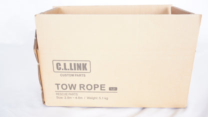 CLLINK シーエルリンク 牽引ロープ12t グレー 収納バッグ付き 汎用