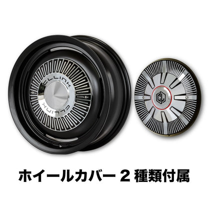 【特価新品4本】 センターカバー2種類付属 シーエルリンク ザ・ファースト The First コンプトン / ガーデナ 16×5.5J +20 139.7 5H マットブラック ジムニー用 4本セット