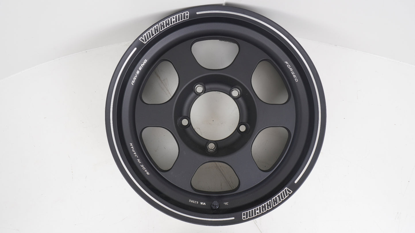 美品 鍛造 RAYS VOLK RACING TE37XT for J BC FORGED レイズ ボルクレーシング ブラストブラック 5本セット 16×6J -5 139.7 5H 5本 ホイール