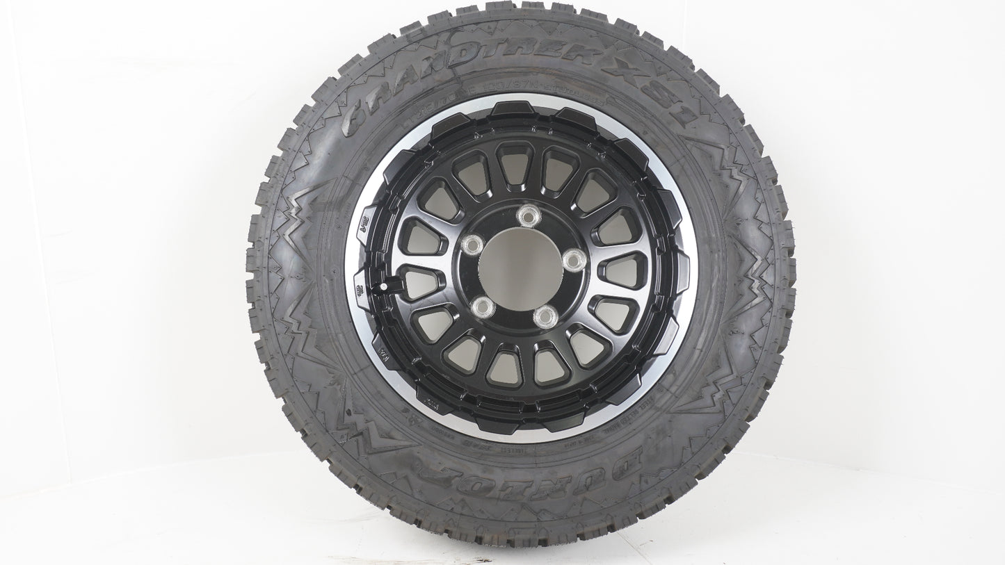 シーエルリンク ユニオンリム UNIONRIM HR MB/MC 16×5.5J +20 139.7-5H / ダンロップ グラントレック GRANDTREK XS1 215/70R16 WL ブラックレター側組み 2024年製 スタッドレス 4本セット