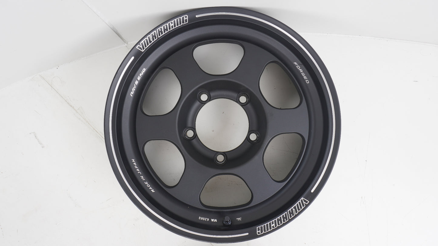 美品 鍛造 RAYS VOLK RACING TE37XT for J BC FORGED レイズ ボルクレーシング ブラストブラック 5本セット 16×6J -5 139.7 5H 5本 ホイール