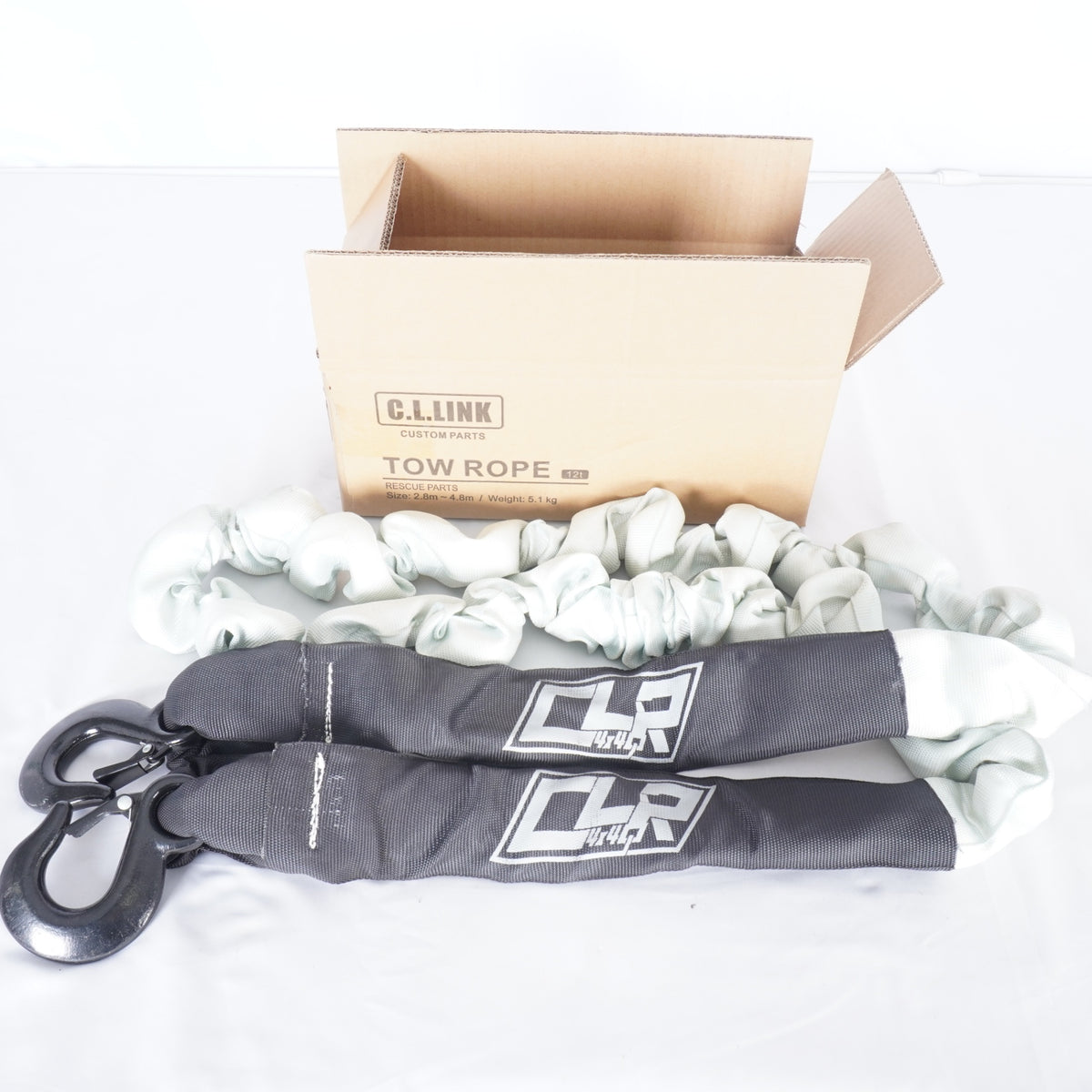 CLLINK シーエルリンク 廃盤品 旧ロゴ 牽引ロープ ホワイト 12トン 汎用