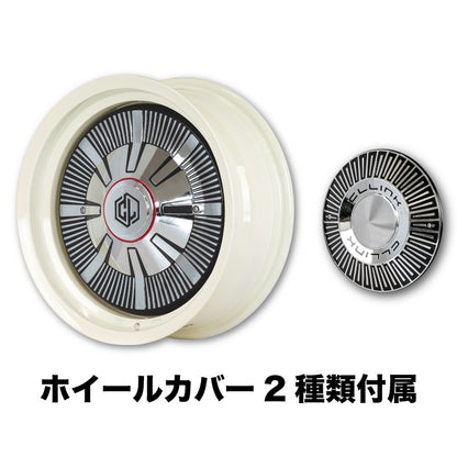 【特価新品1本】 センターカバー2種類付属 シーエルリンク ザ・ファースト The First コンプトン / ガーデナ 16×6J -5 139.7 5H ヴィンテージホワイト シエラ ノマド用 1本