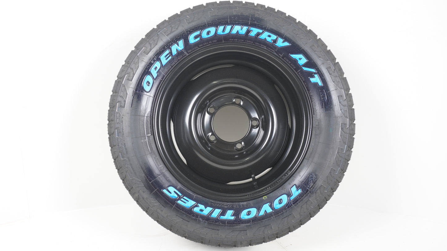 シーエルリンク オールドスタイルスチールホイール MB マットブラック 16×6J -5 139.7-5H / TOYO OPENCOUNTRY A/T3 WL 215/70R16 100T タイヤホイール5本セット