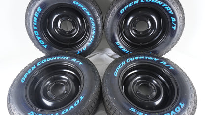 オールドスタイルスチールホイール BL 16×６J  TOYO AT3WL 215/70R16 タイヤセット 未走行品 JB64